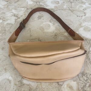 Vintage Lutz Sport Switzerland Leather & Coated Canvas Belt Bag Fanny Pack
